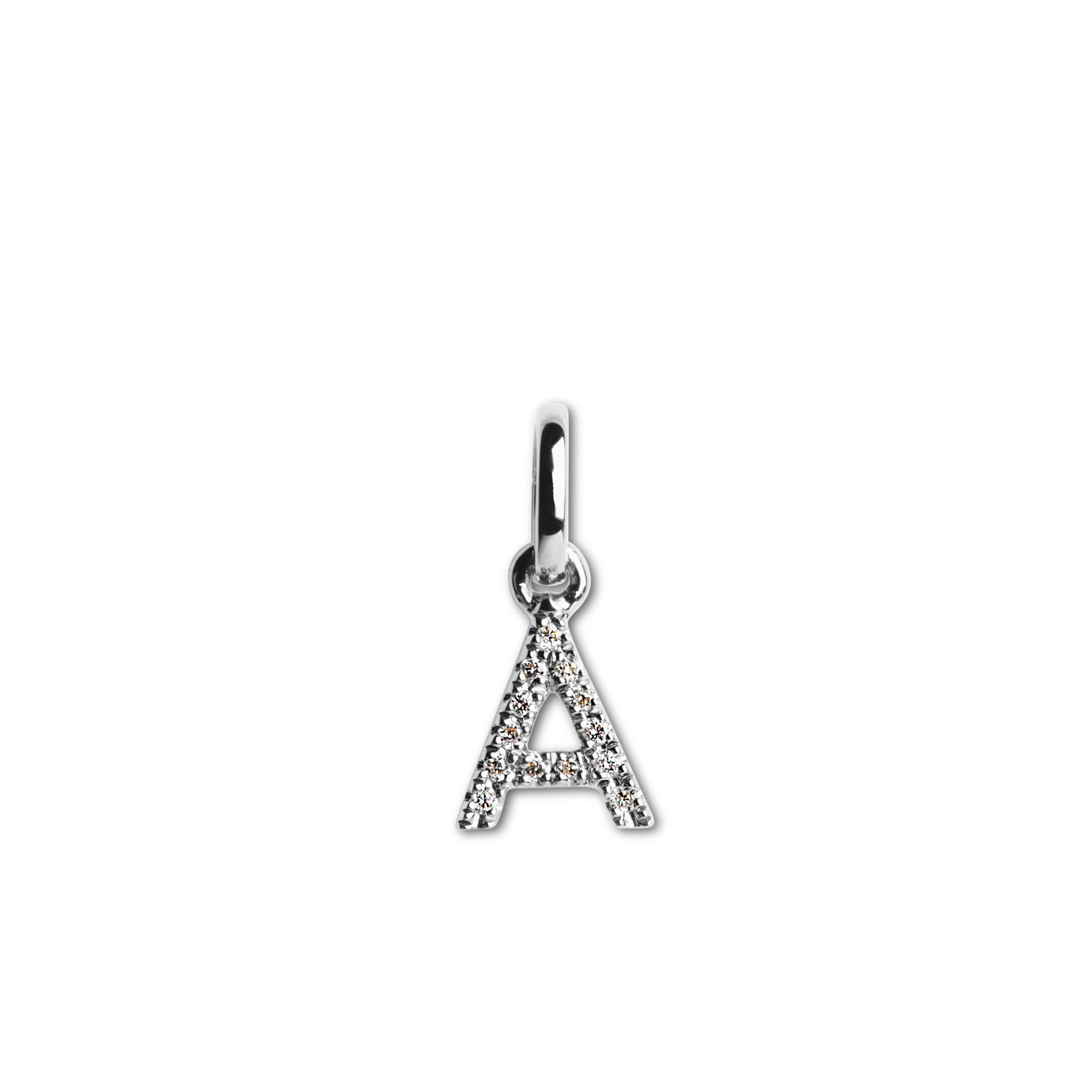Letter Pendant with Diamonds