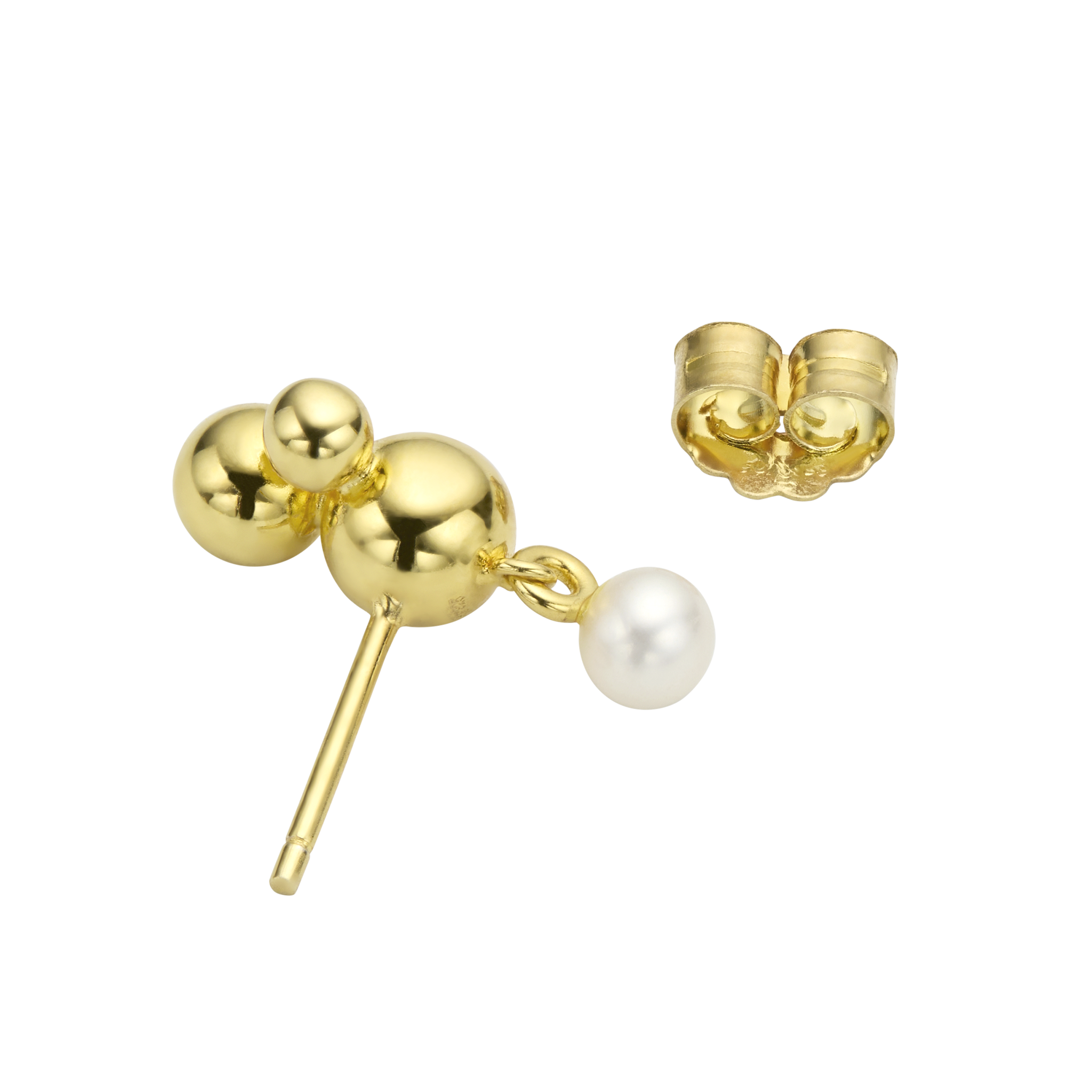 Atomic Stud w. pearl pendant