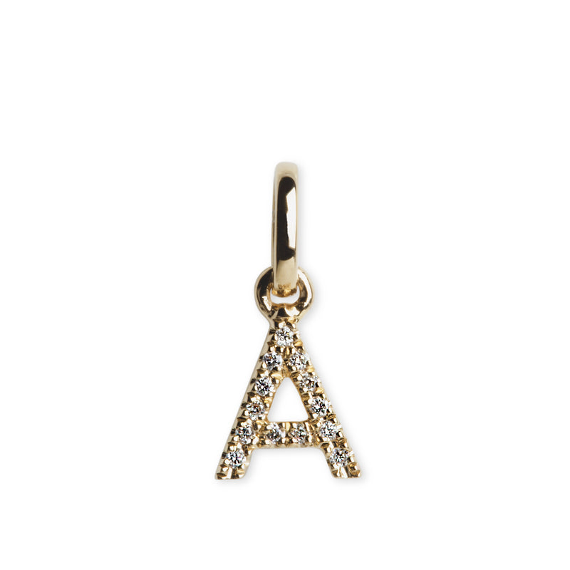 Letter Pendant with Diamonds