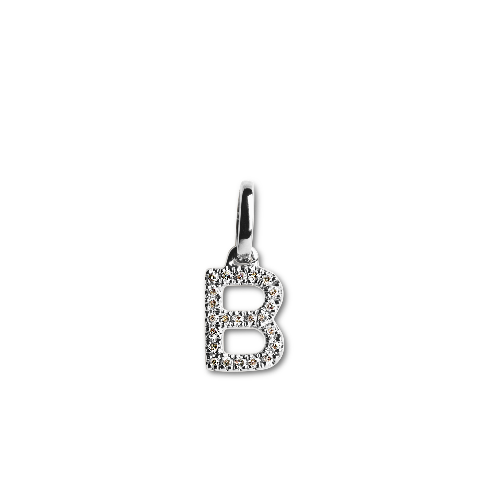 Letter Pendant with Diamonds