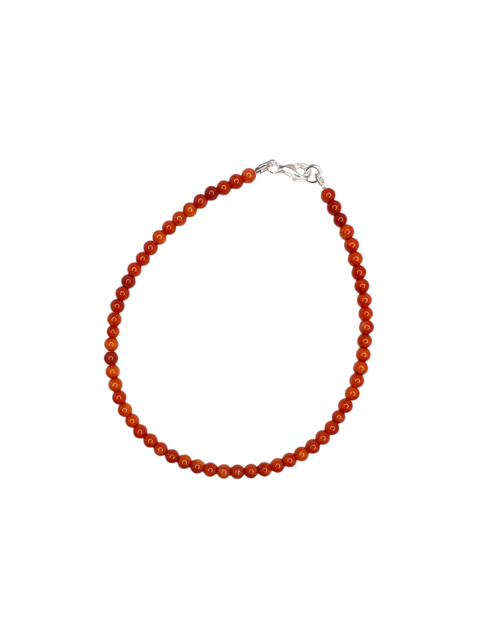 Bead anklet Coral