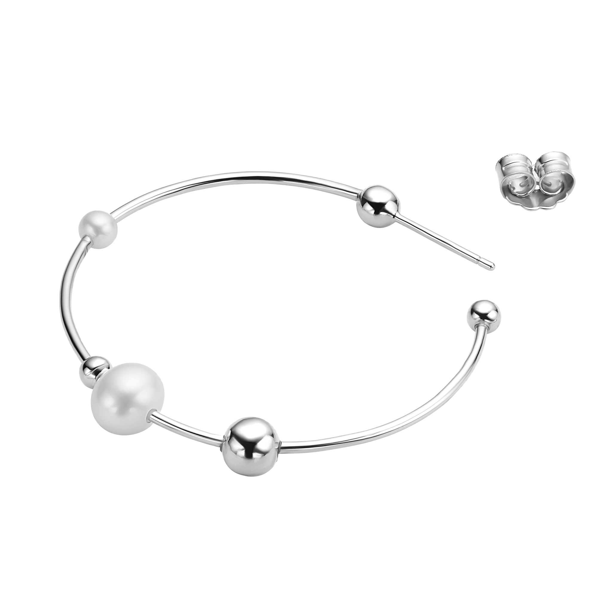 Big Atomic Pearl Hoop