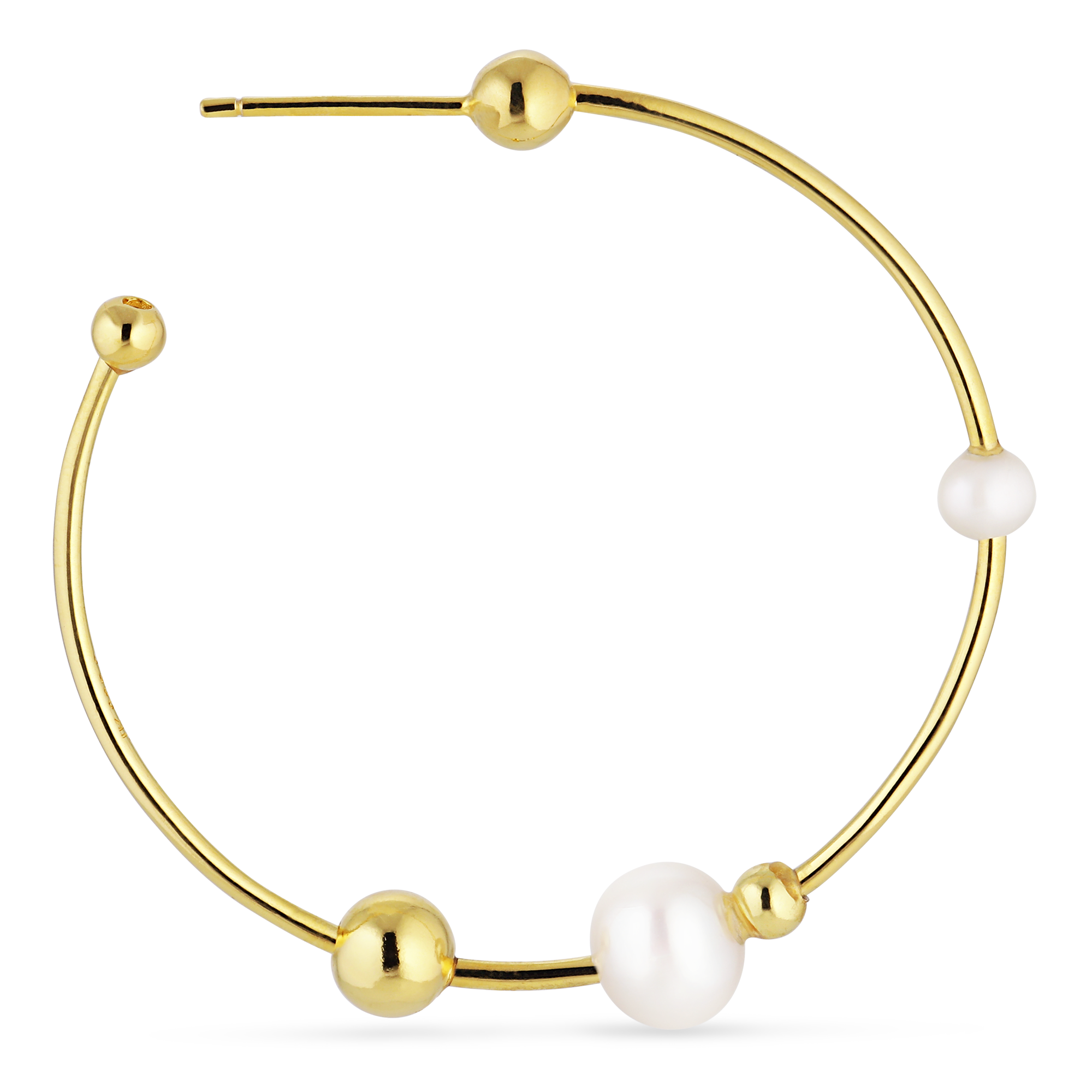 Big Atomic Pearl Hoop