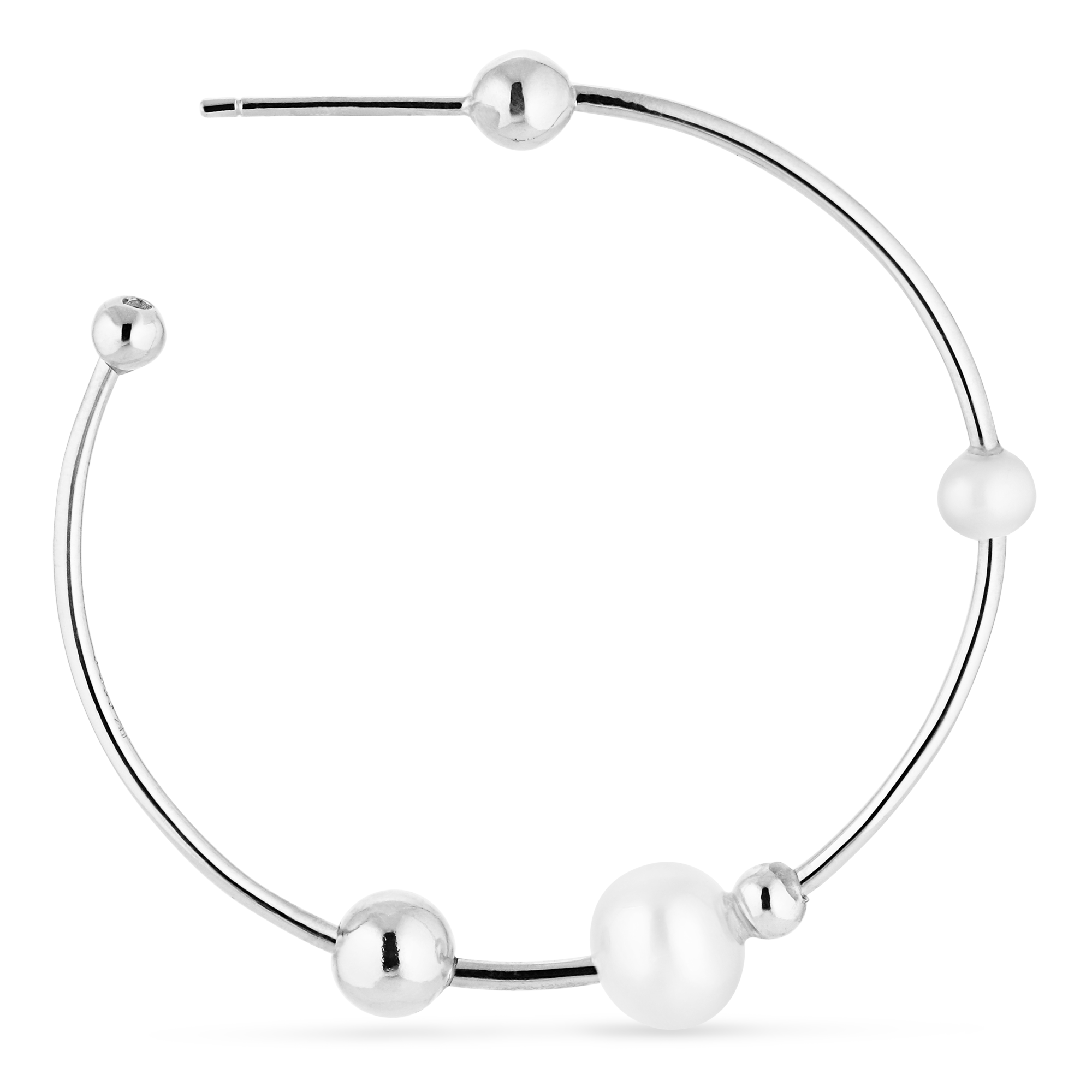 Big Atomic Pearl Hoop