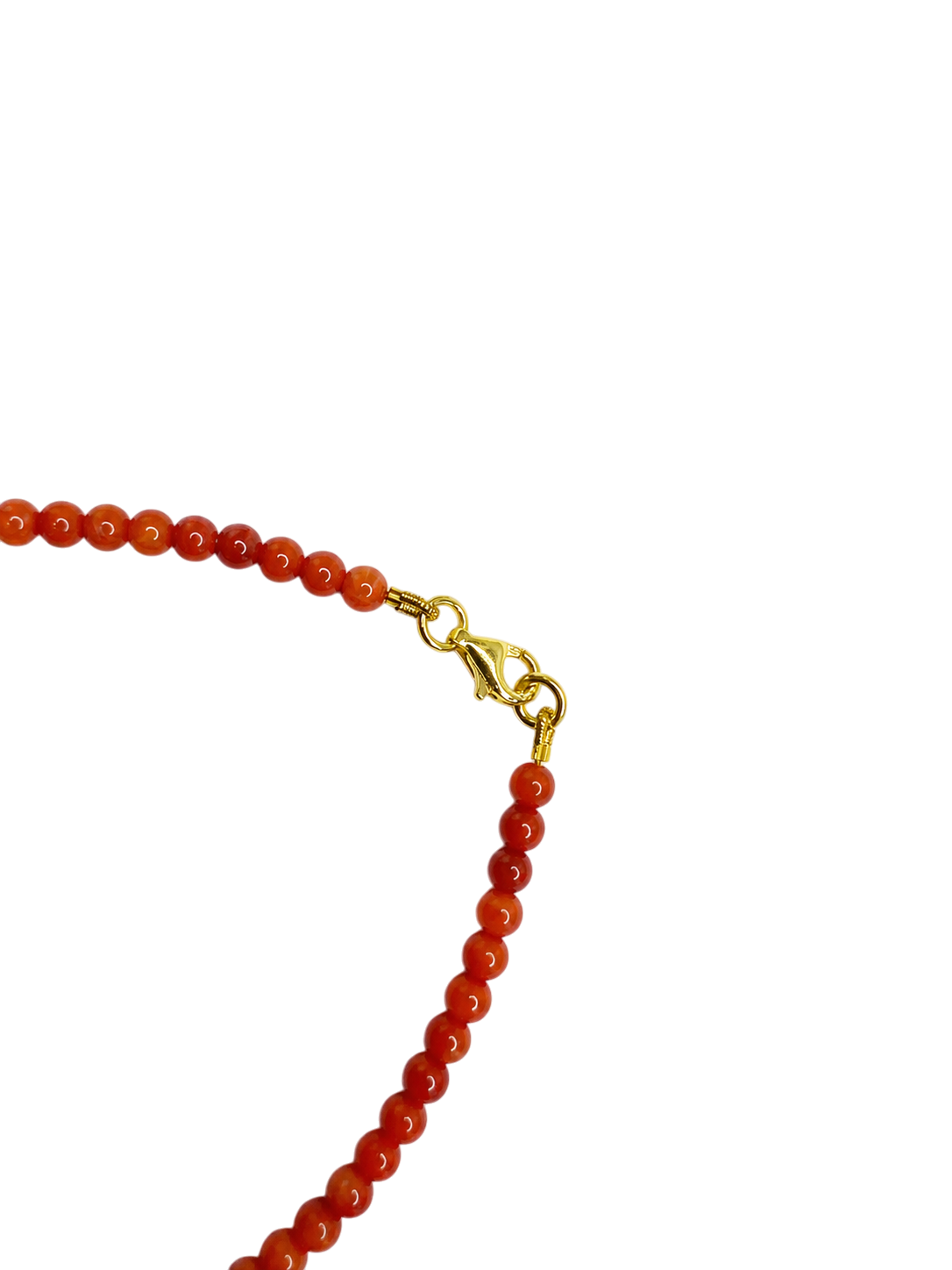 Bead anklet Coral