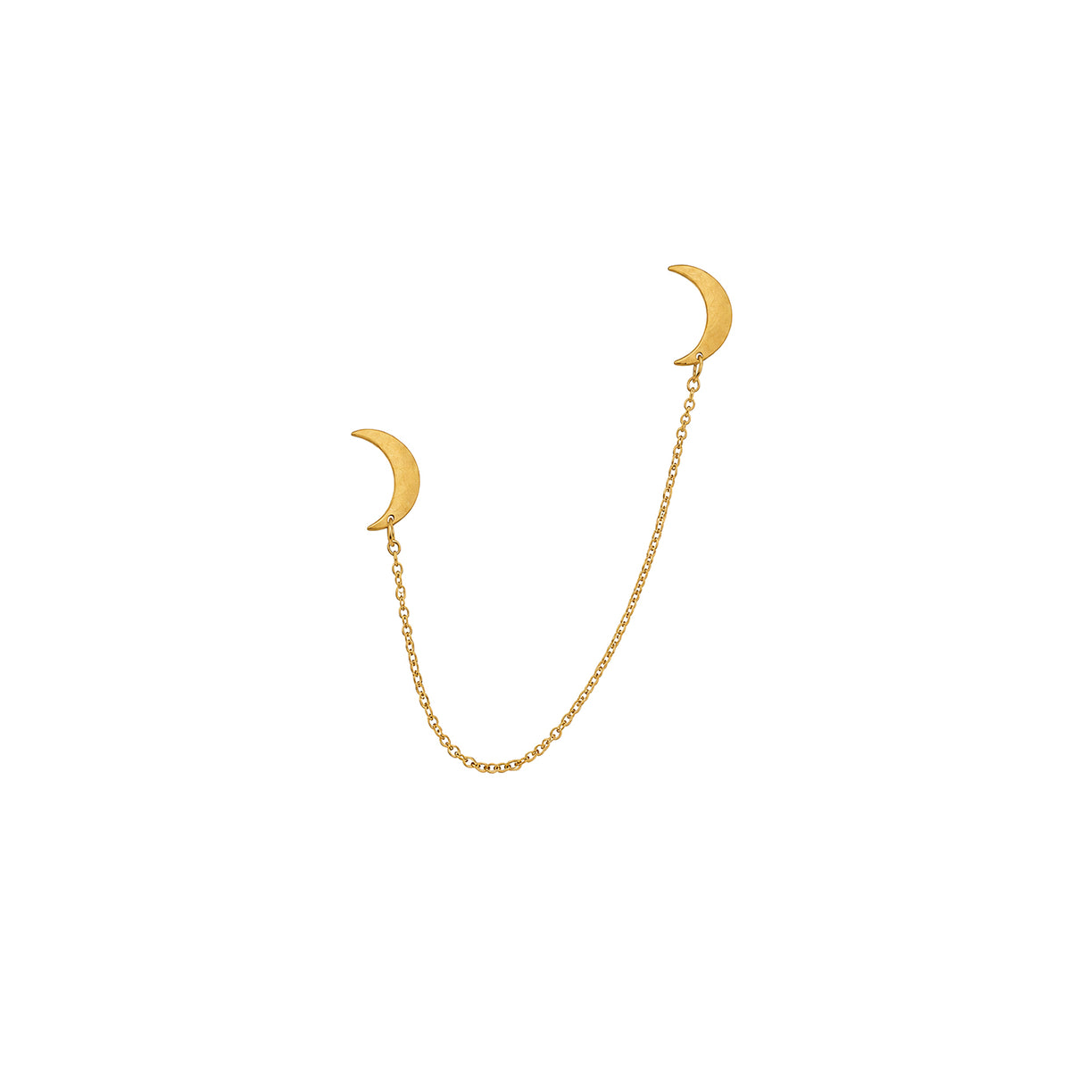 Double Half Moon chain stud