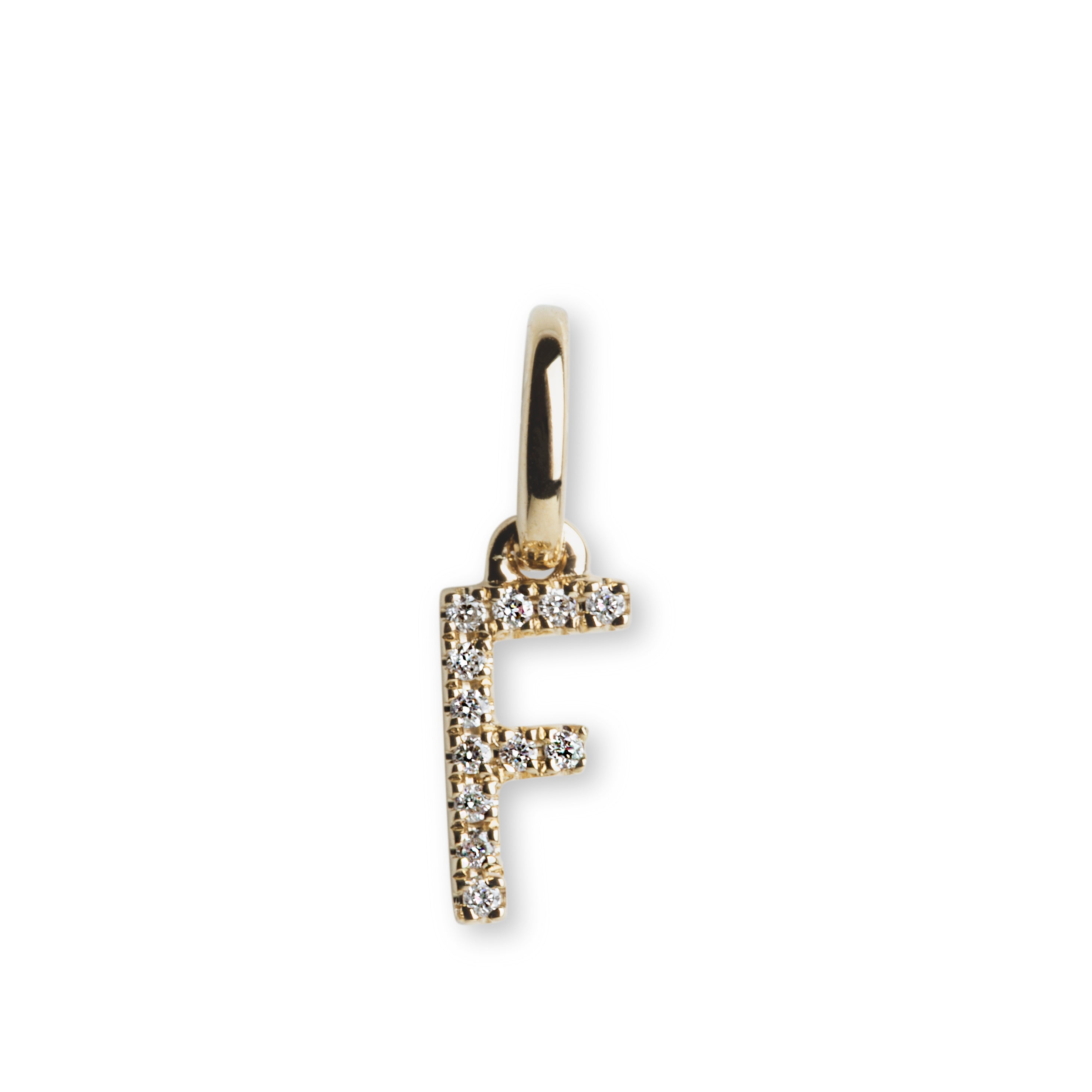 Letter Pendant with Diamonds