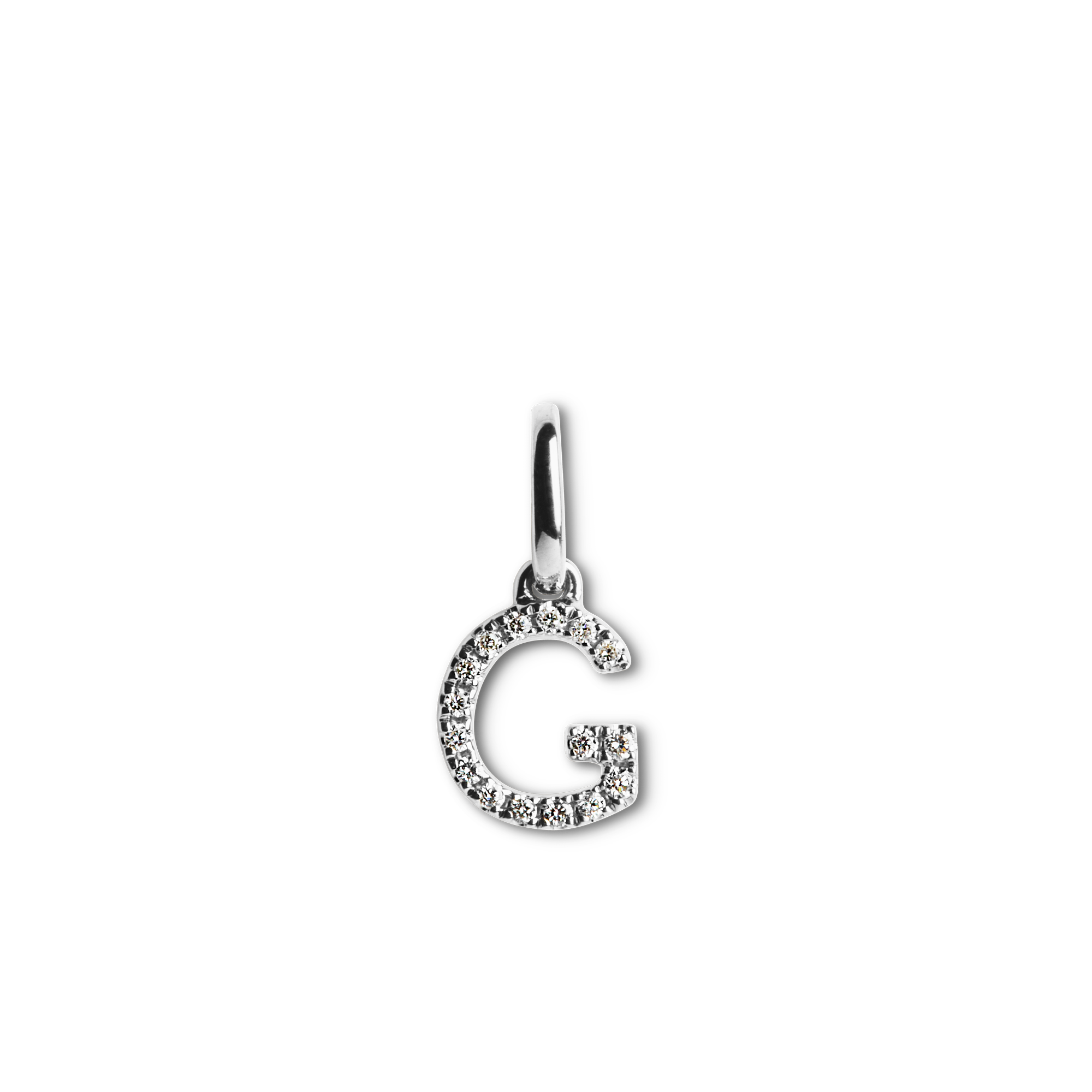 Letter Pendant with Diamonds