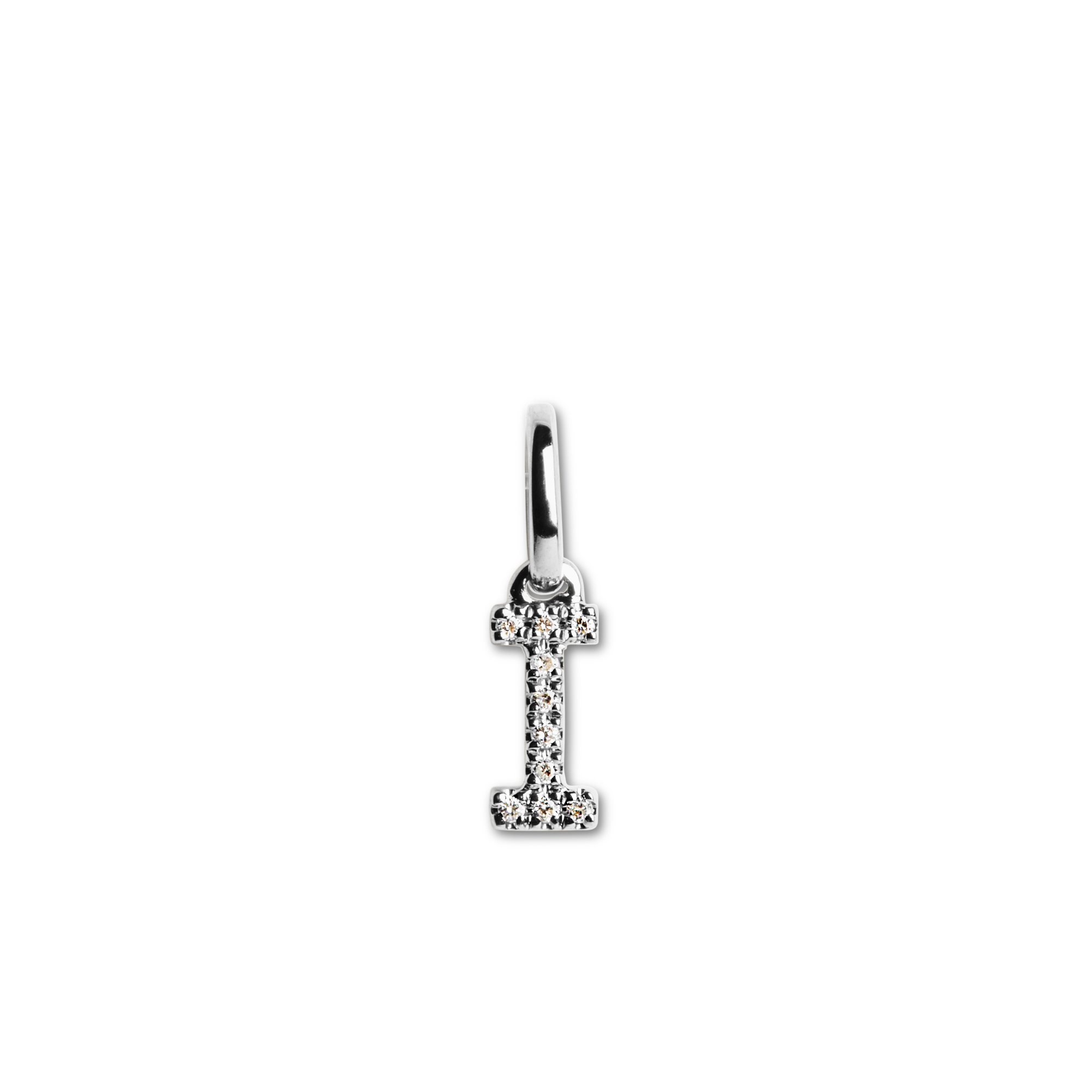 Letter Pendant with Diamonds