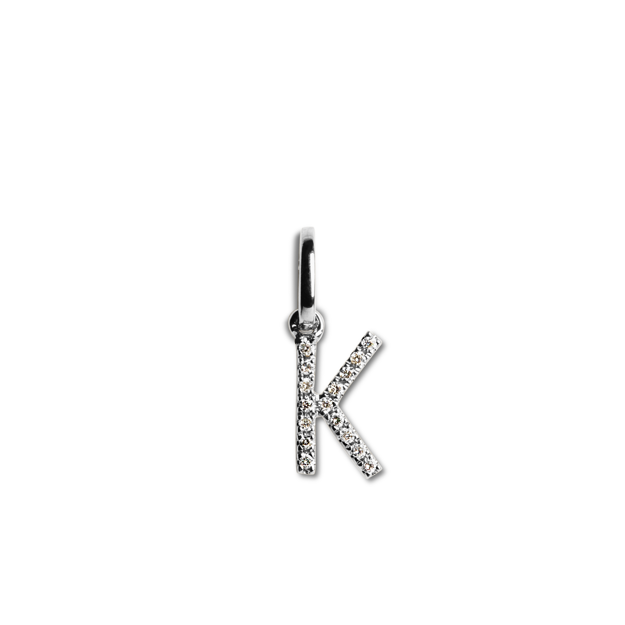 Letter Pendant with Diamonds