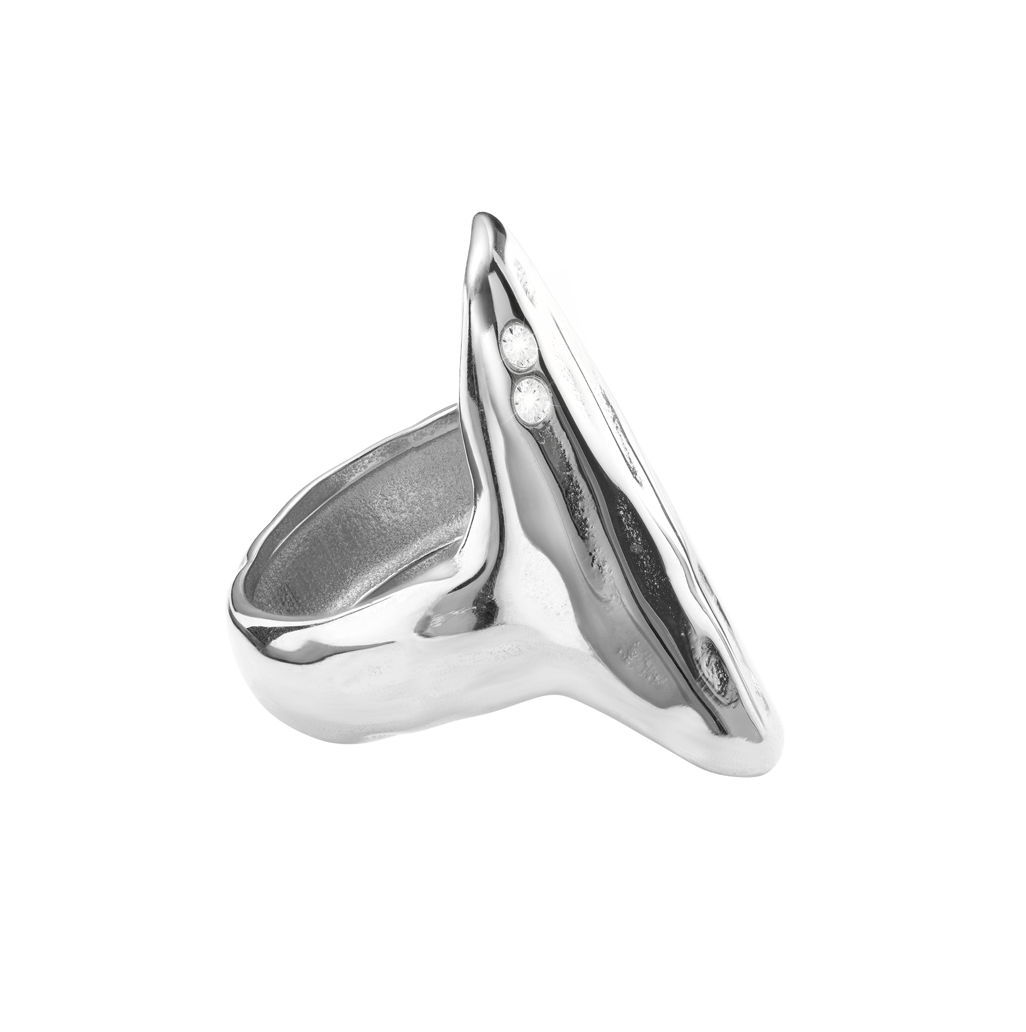 Shield Ring with stones