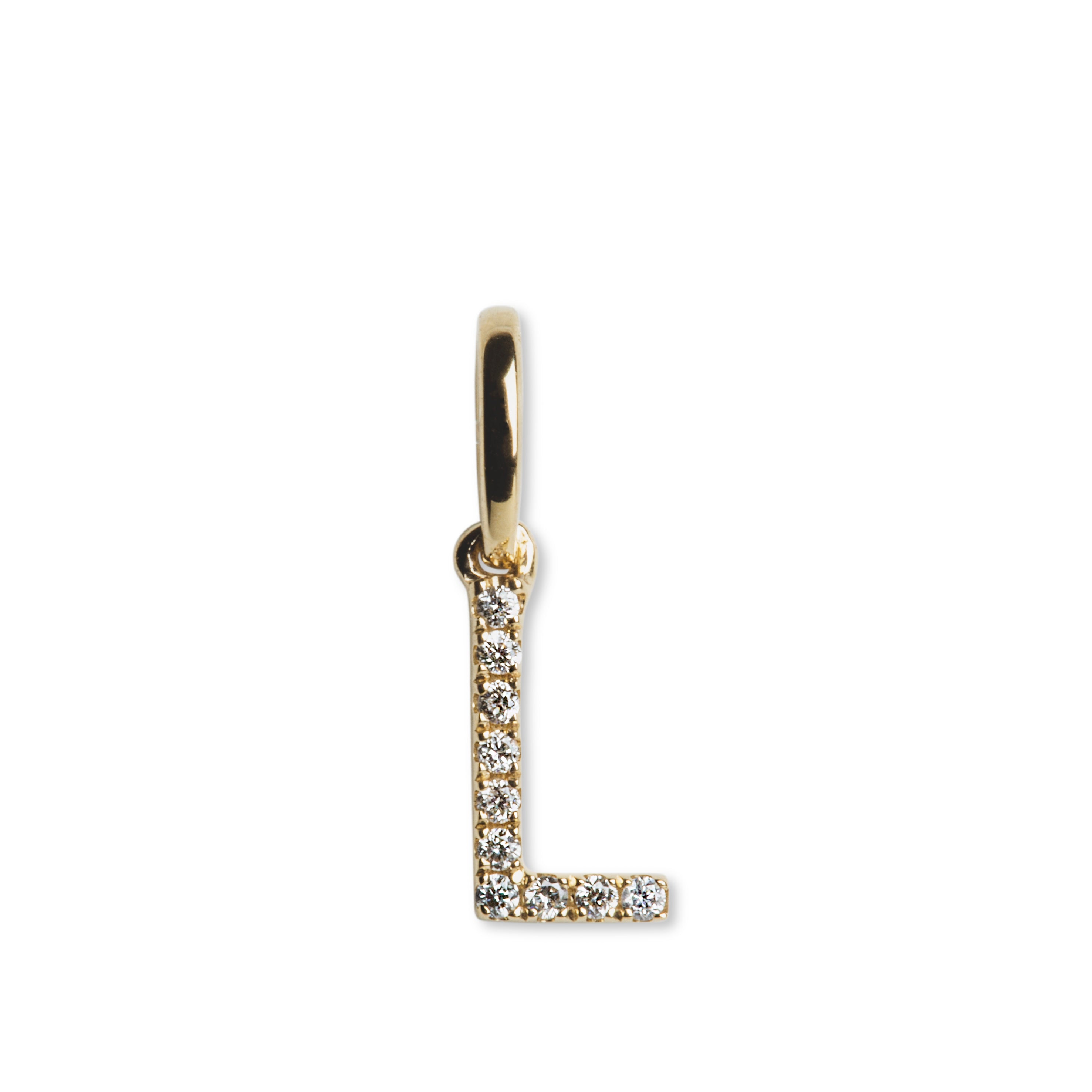 Letter Pendant with Diamonds