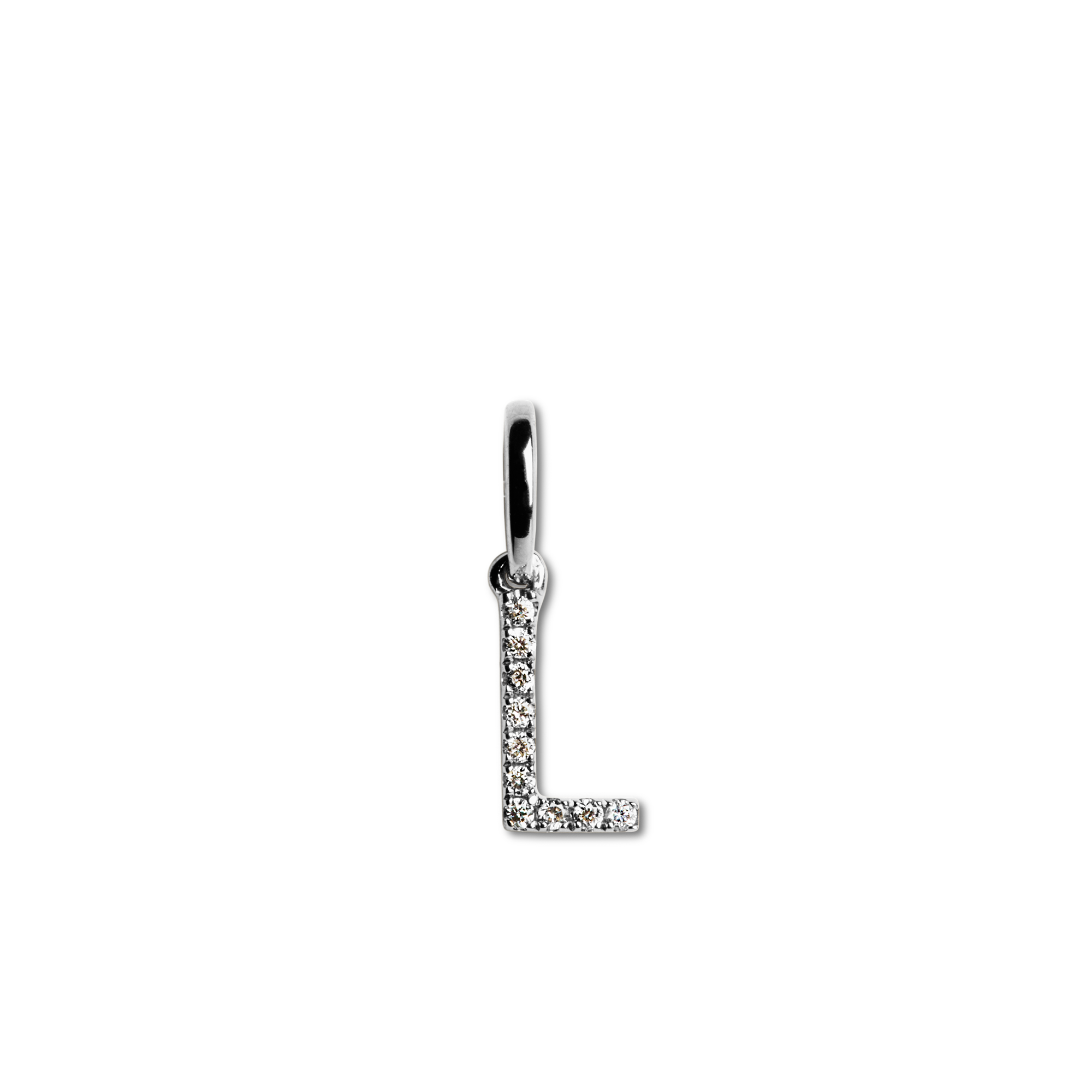 Letter Pendant with Diamonds