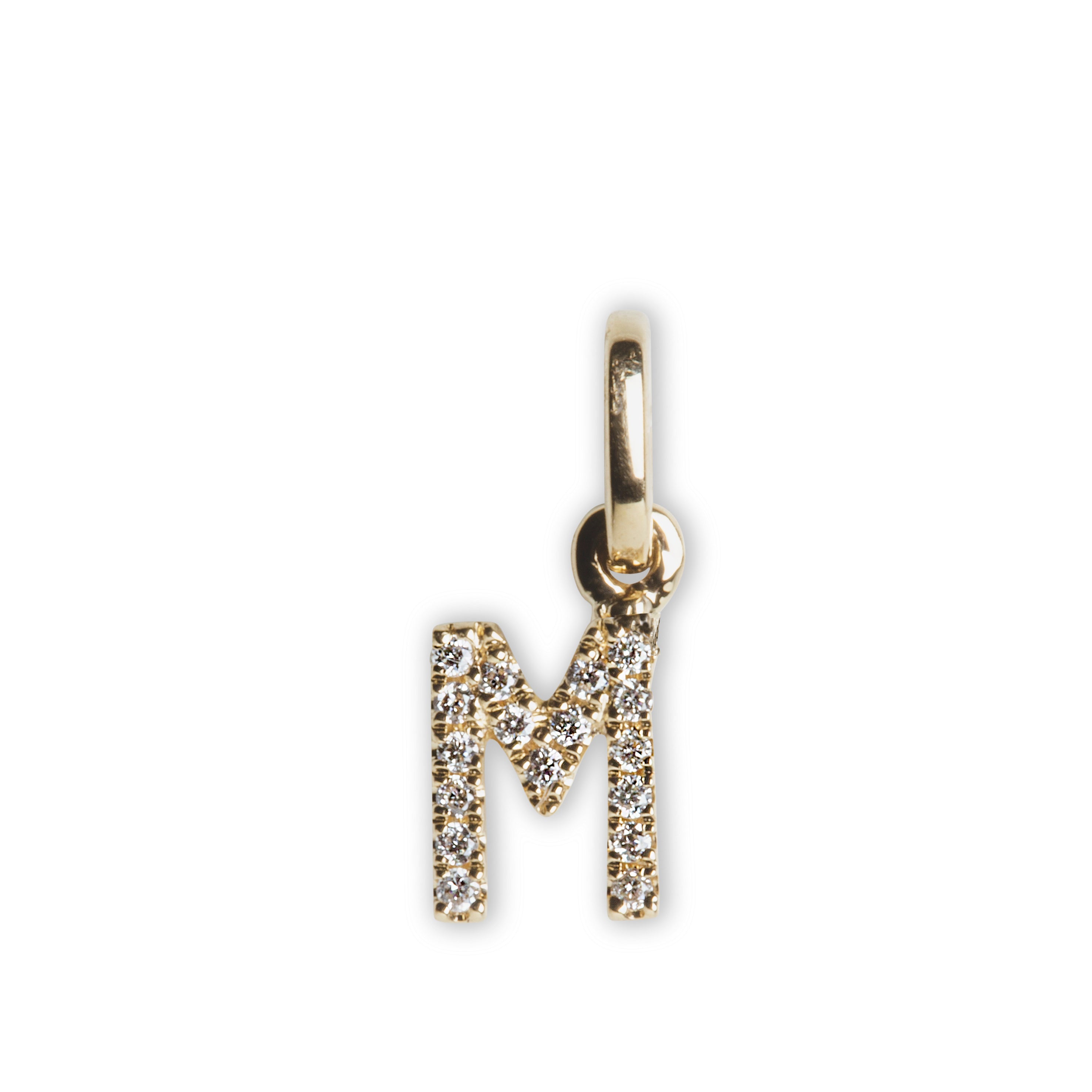 Letter Pendant with Diamonds