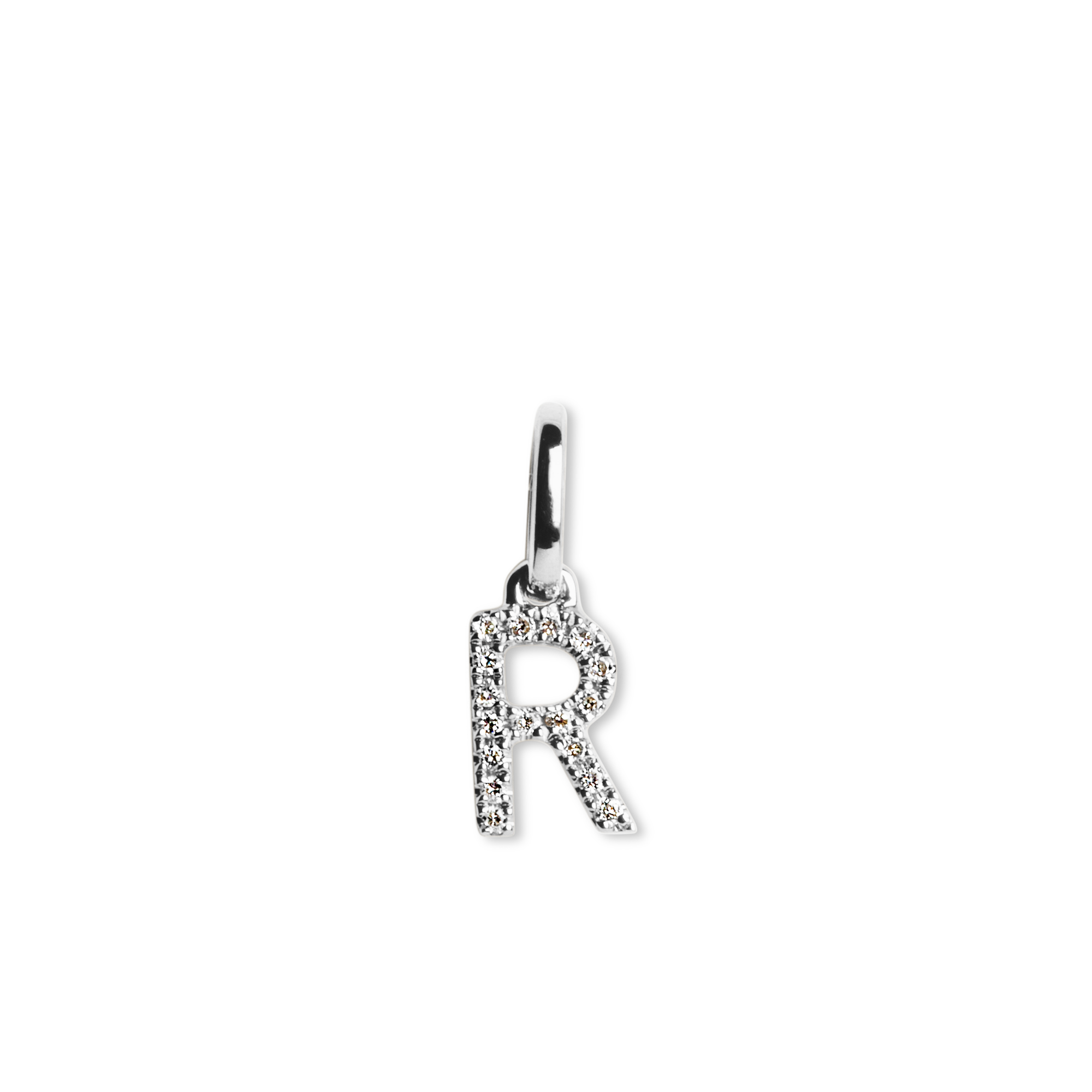 Letter Pendant with Diamonds