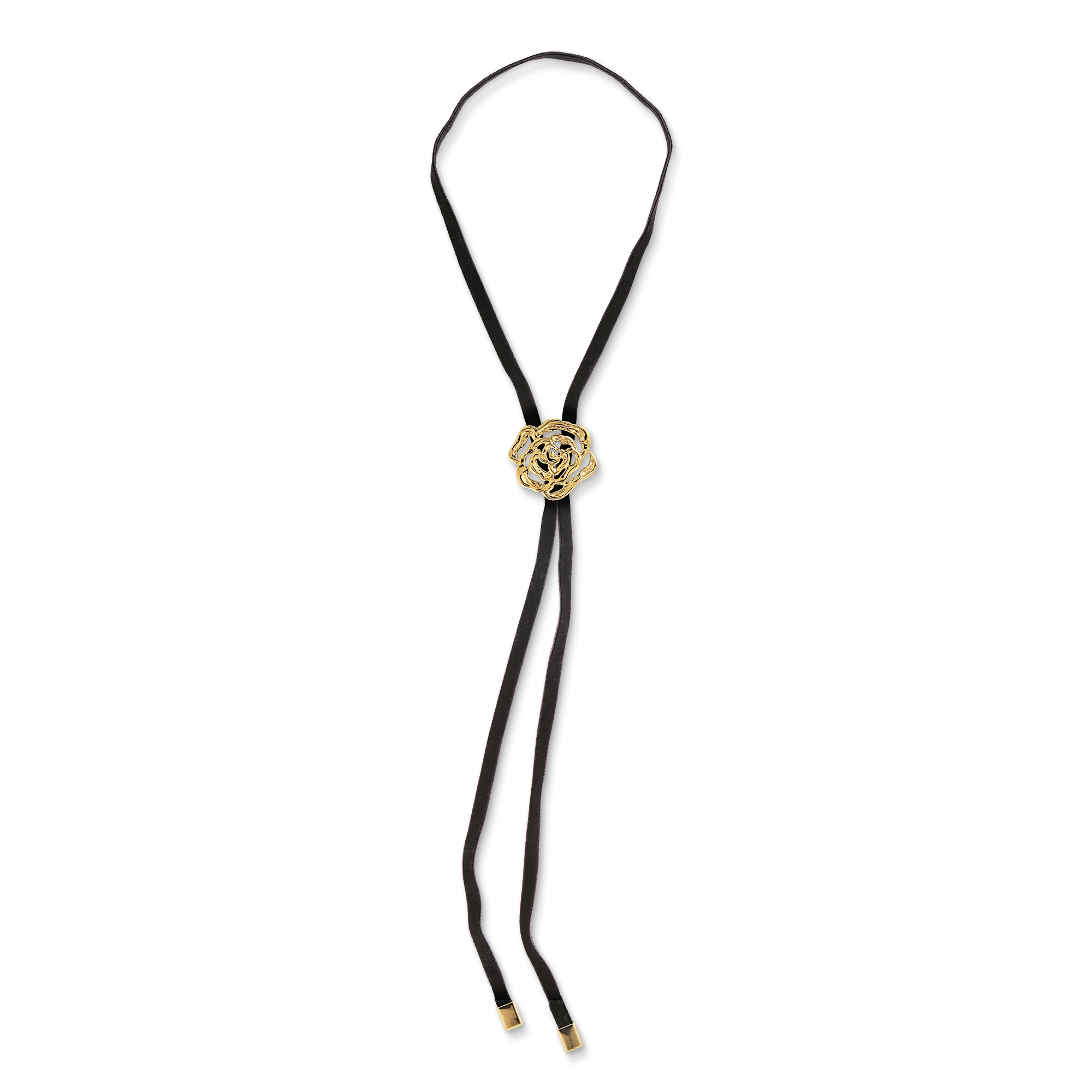 Rose Bolo Tie Necklace