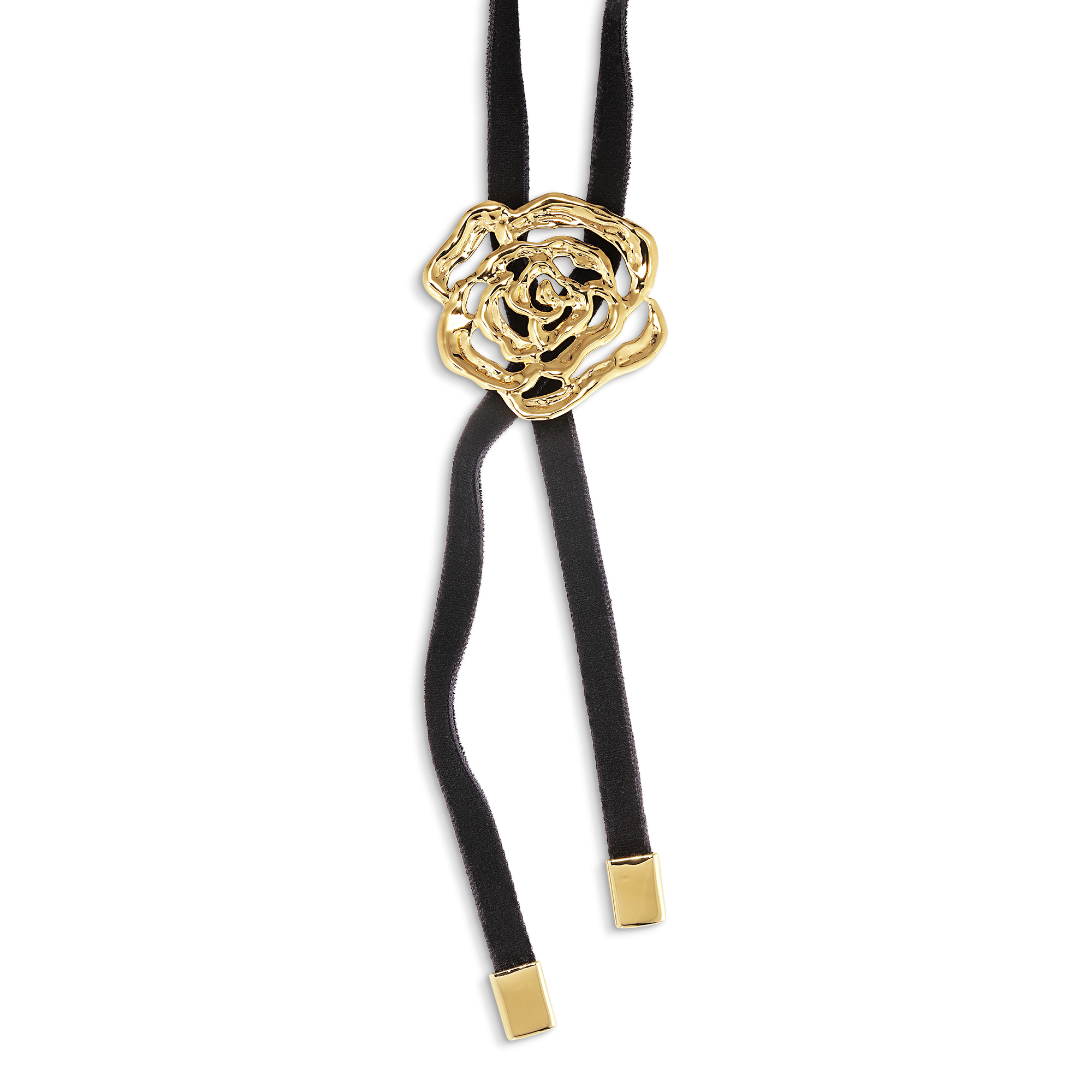 Rose Bolo Tie Necklace