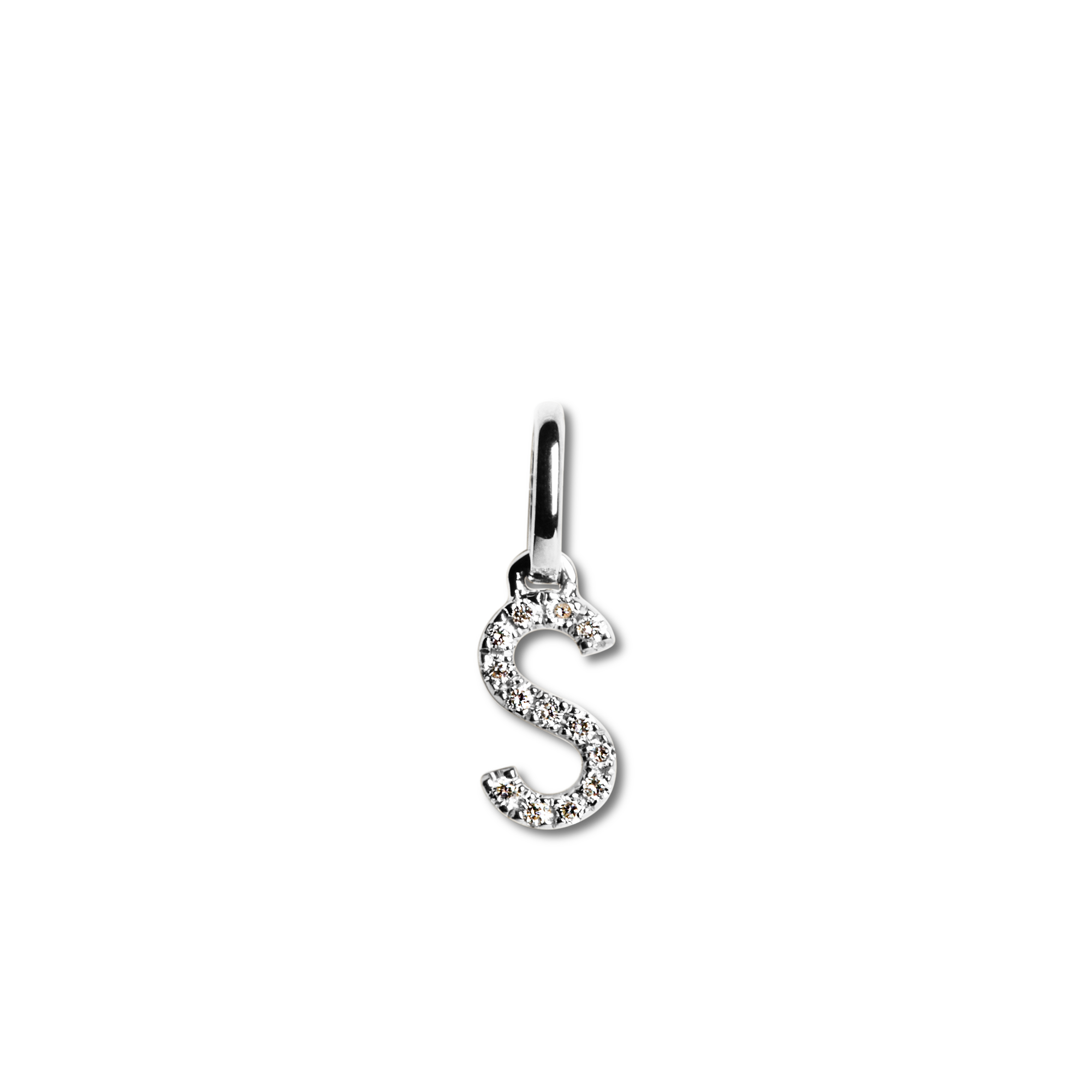 Letter Pendant with Diamonds