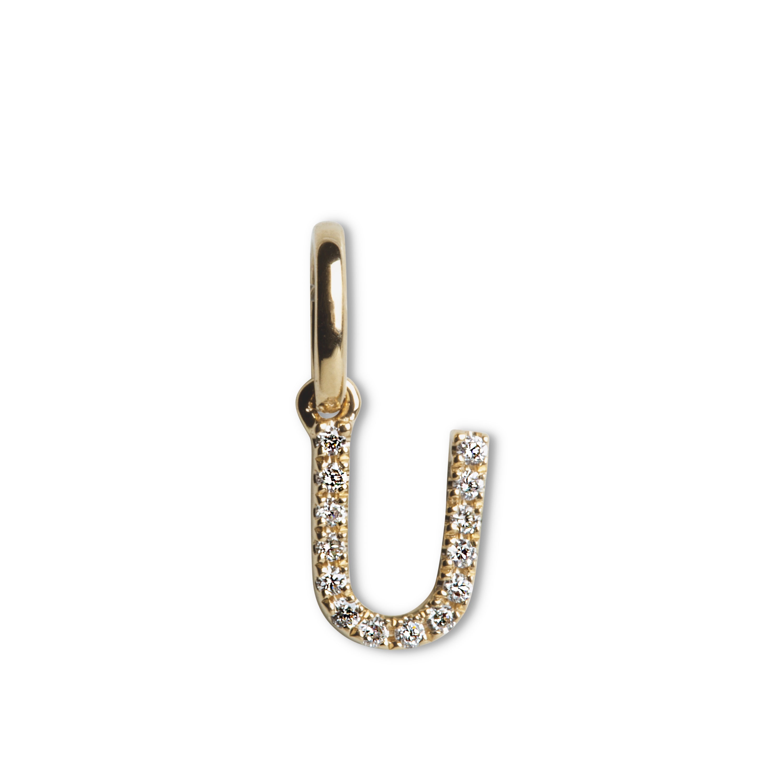 Letter Pendant with Diamonds