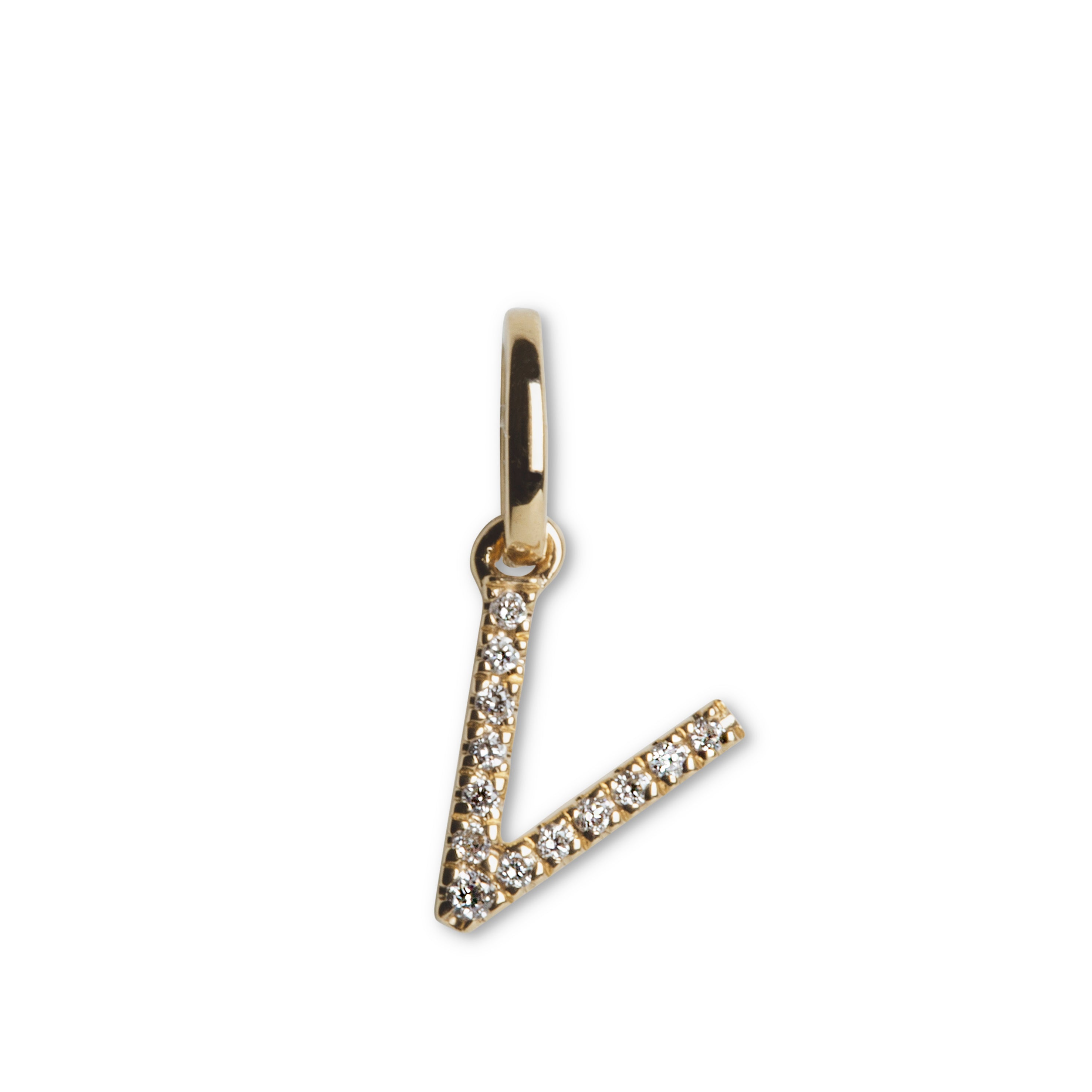 Letter Pendant with Diamonds
