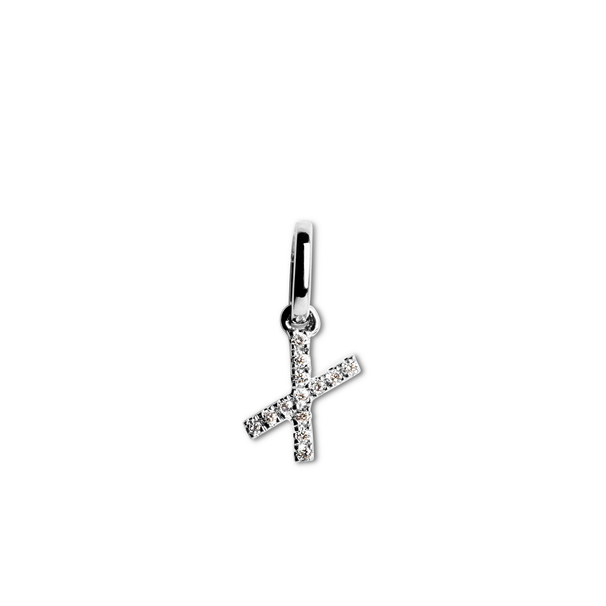 Letter Pendant with Diamonds