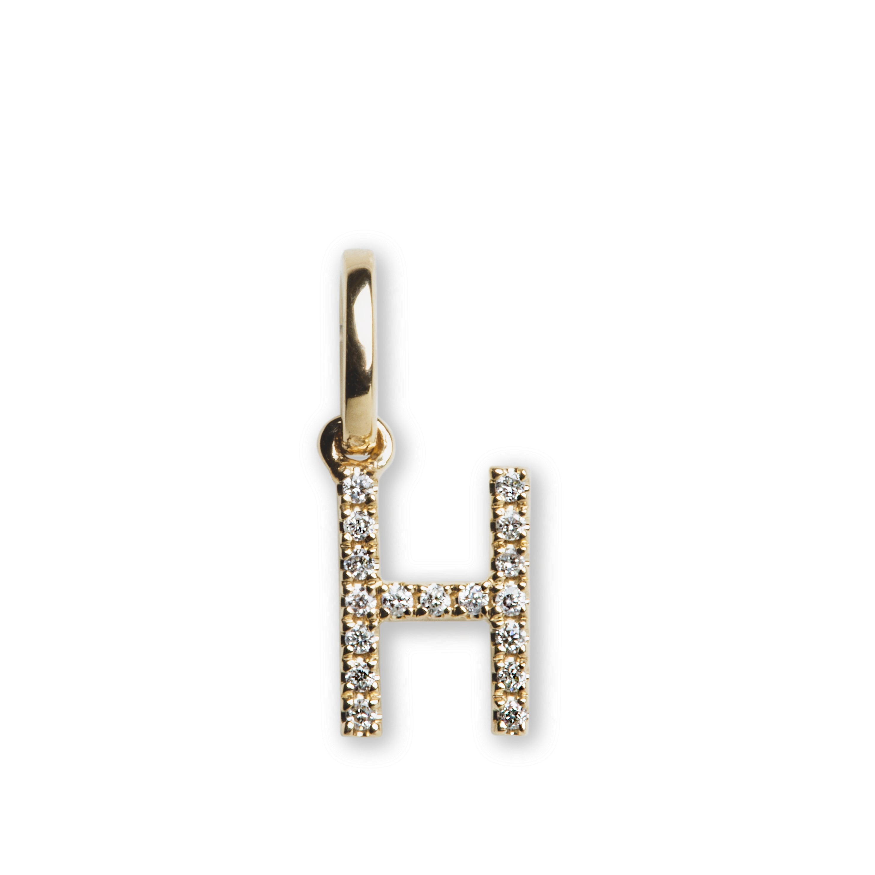 Letter Pendant with Diamonds