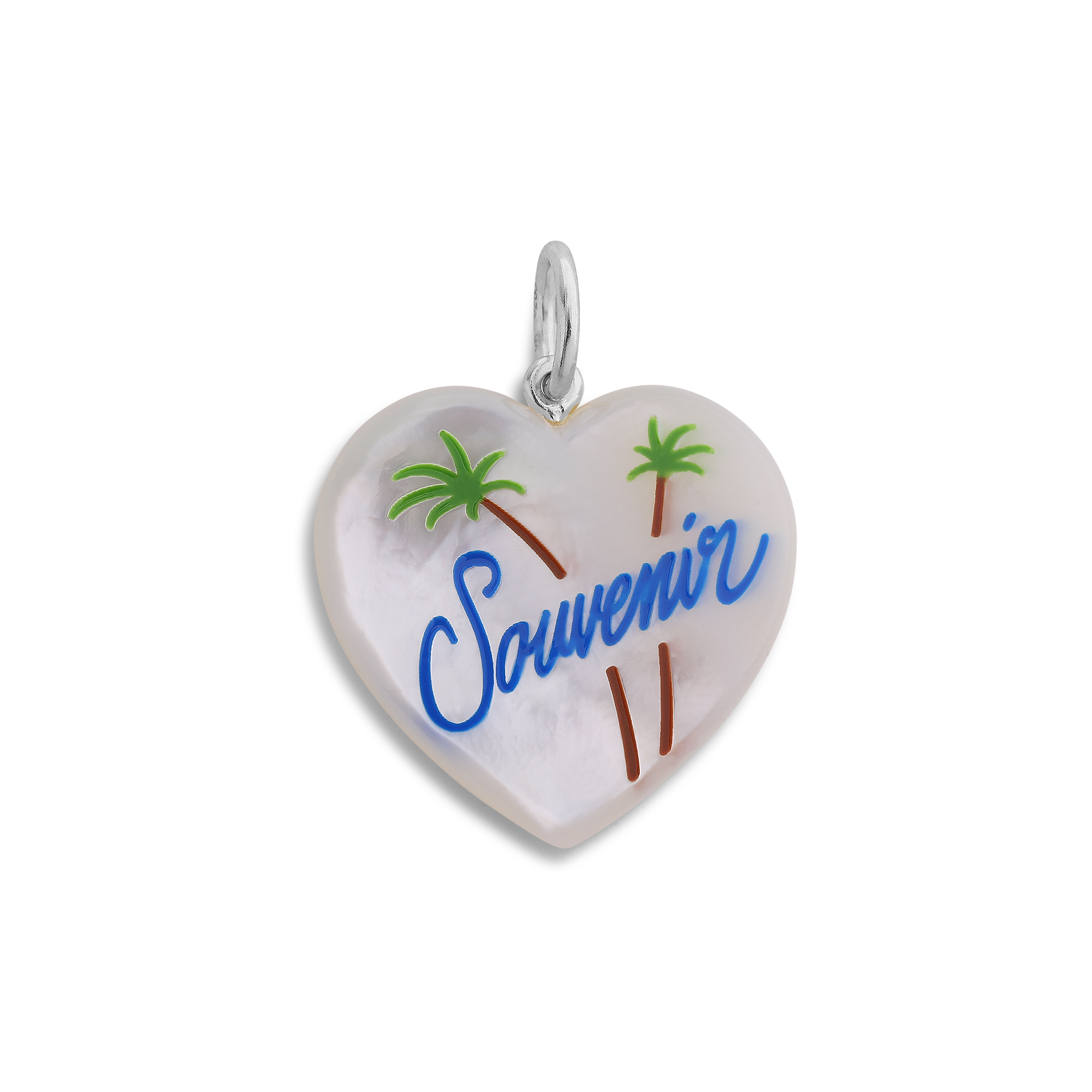 Souvenir Heart with enamel