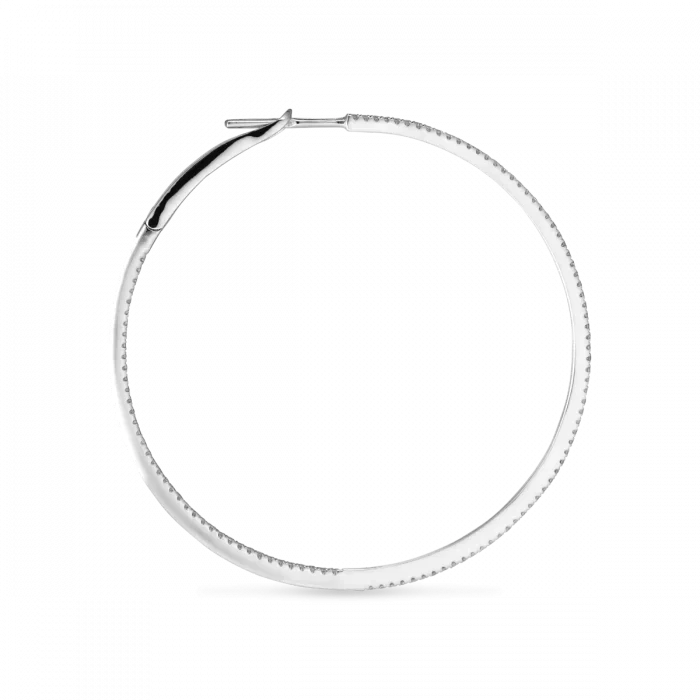 Diamond Hoops LARGE Ø 44,5 mm Hvid