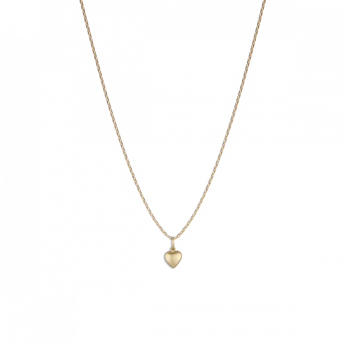 Small heart pendant in 14 karat gold