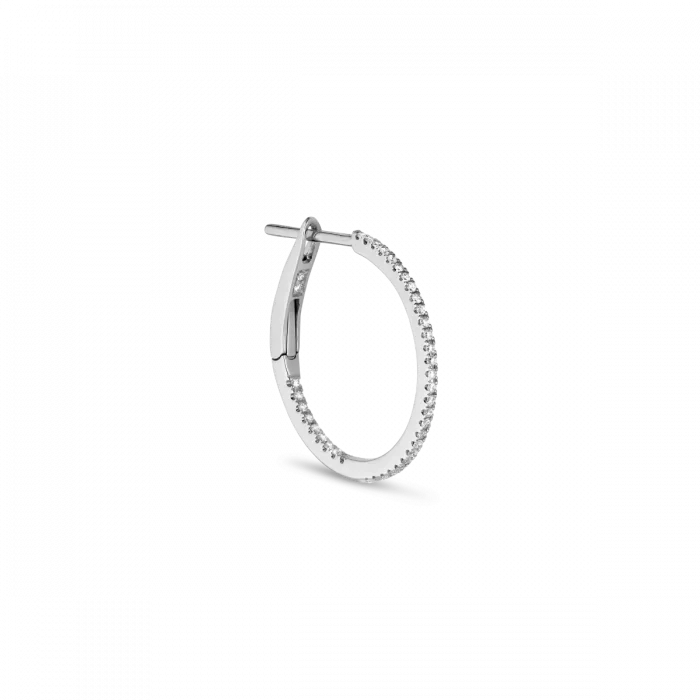 Diamond Hoops MINI Ø 19.05 mm, White