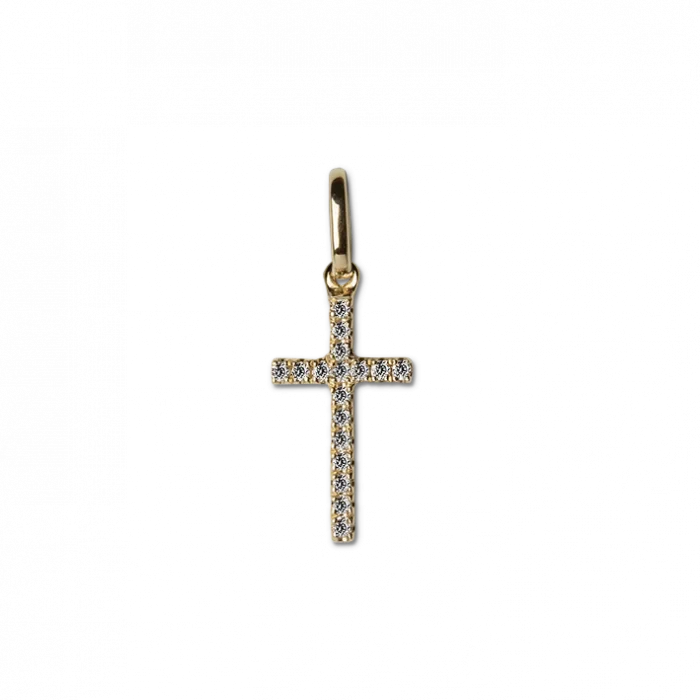 Small Cross Pendant with Diamonds 0,04 CT