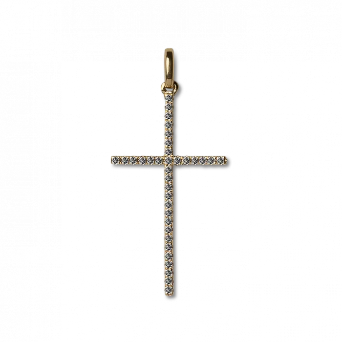 Big Cross Pendant with Diamonds 0,098 CT