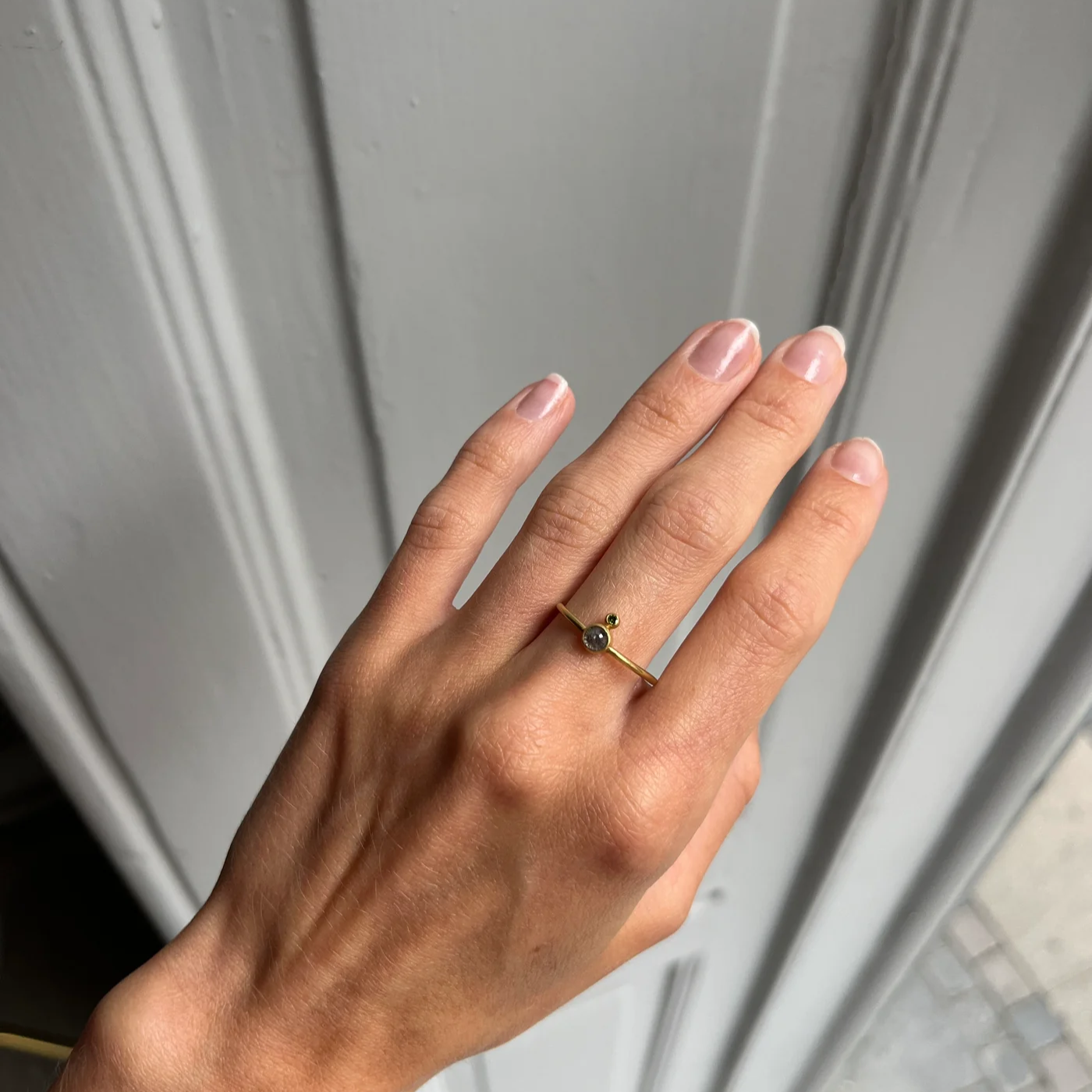 Rose Cut diamondring with brilliant