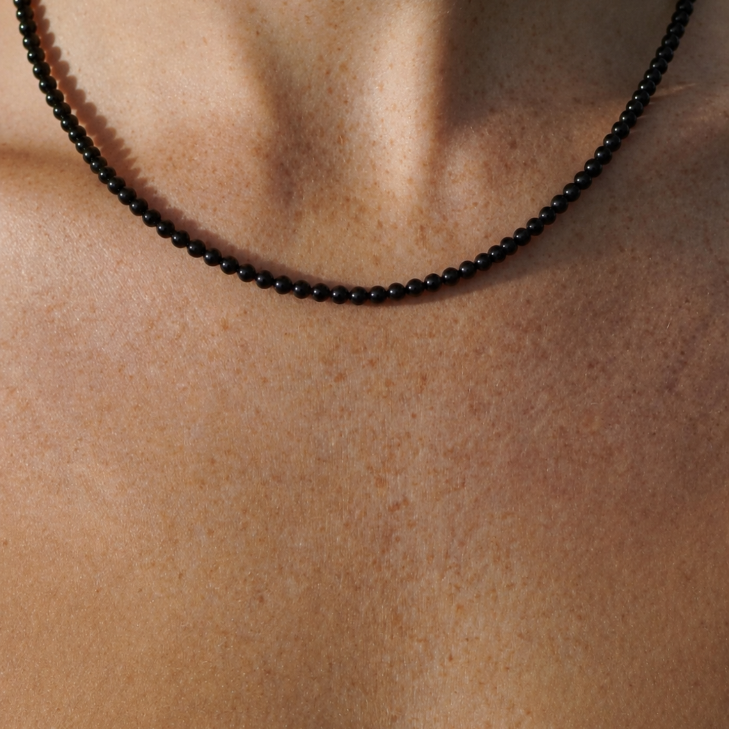 Bead necklace Onyx