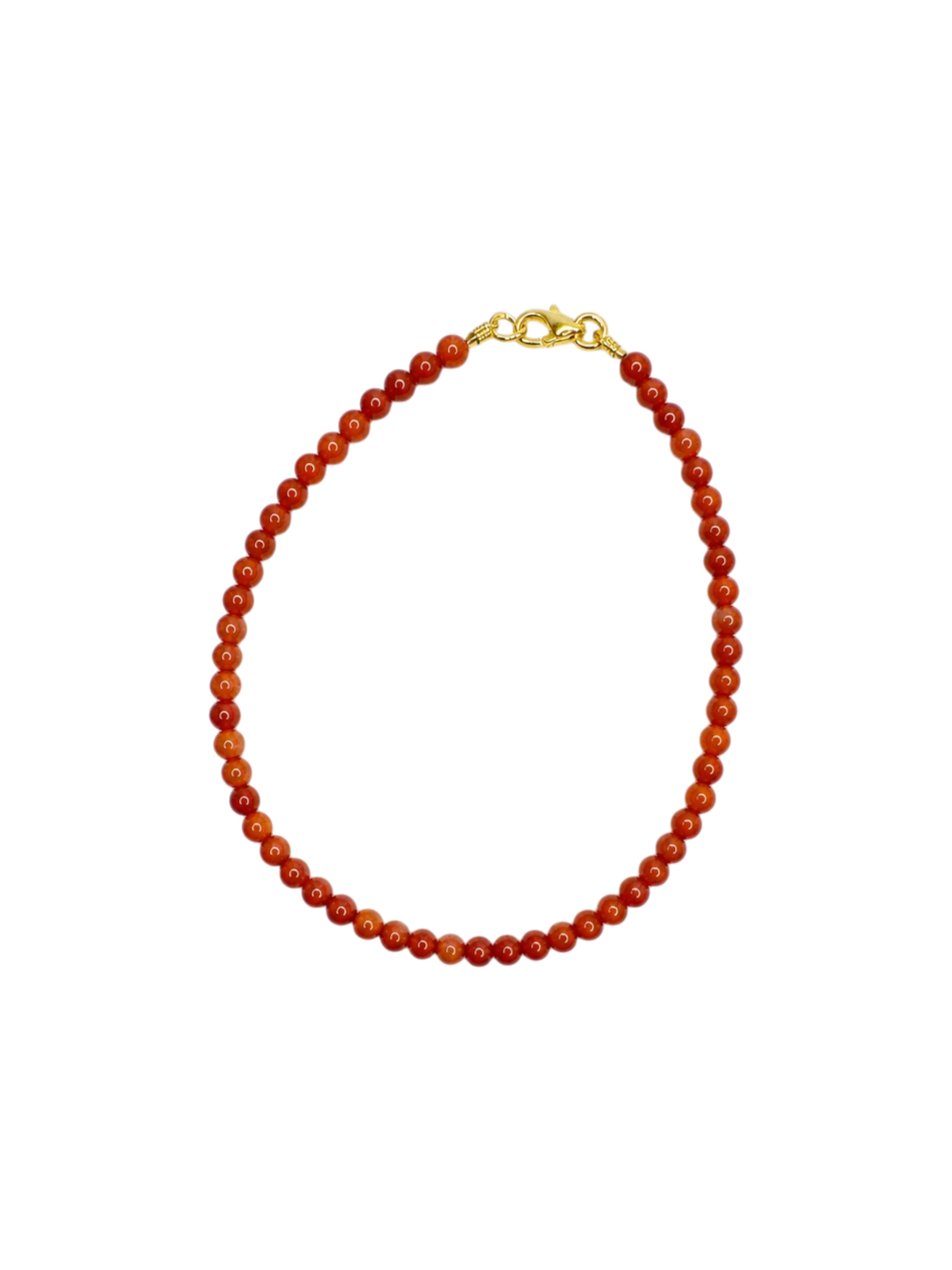 Bead anklet Coral