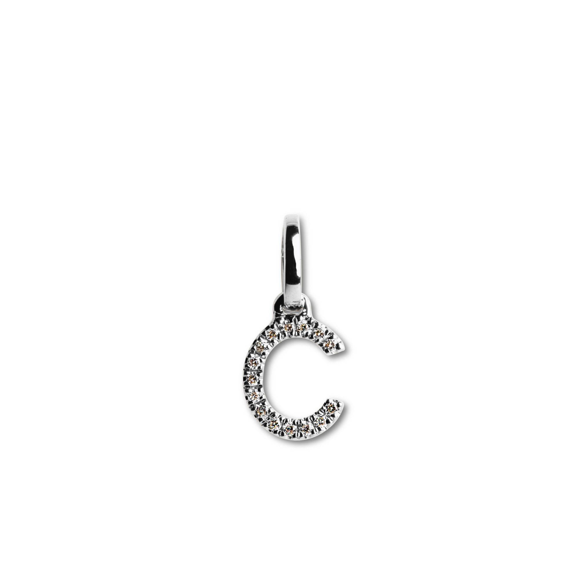 Letter Pendant with Diamonds