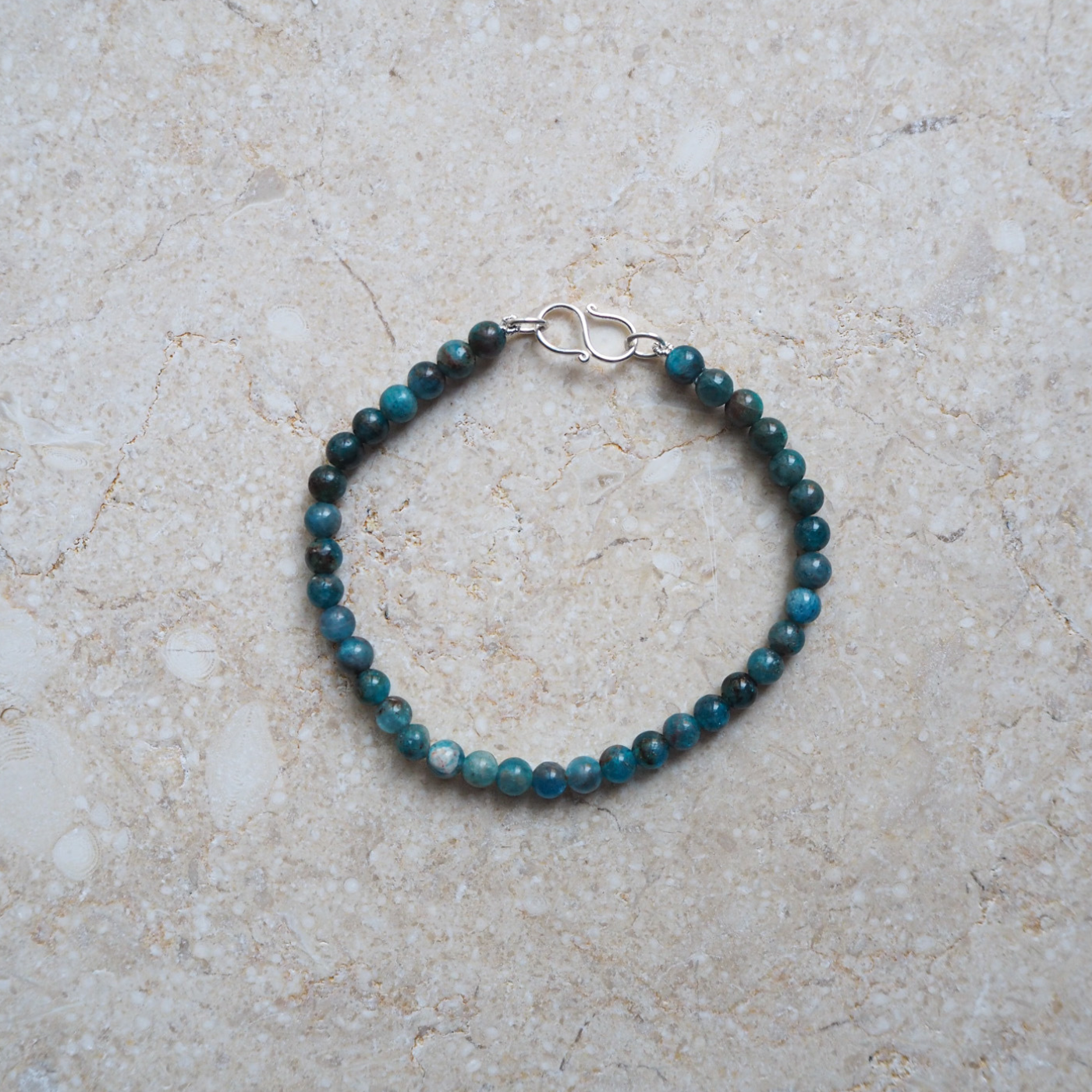 Apatite Silver Bracelet