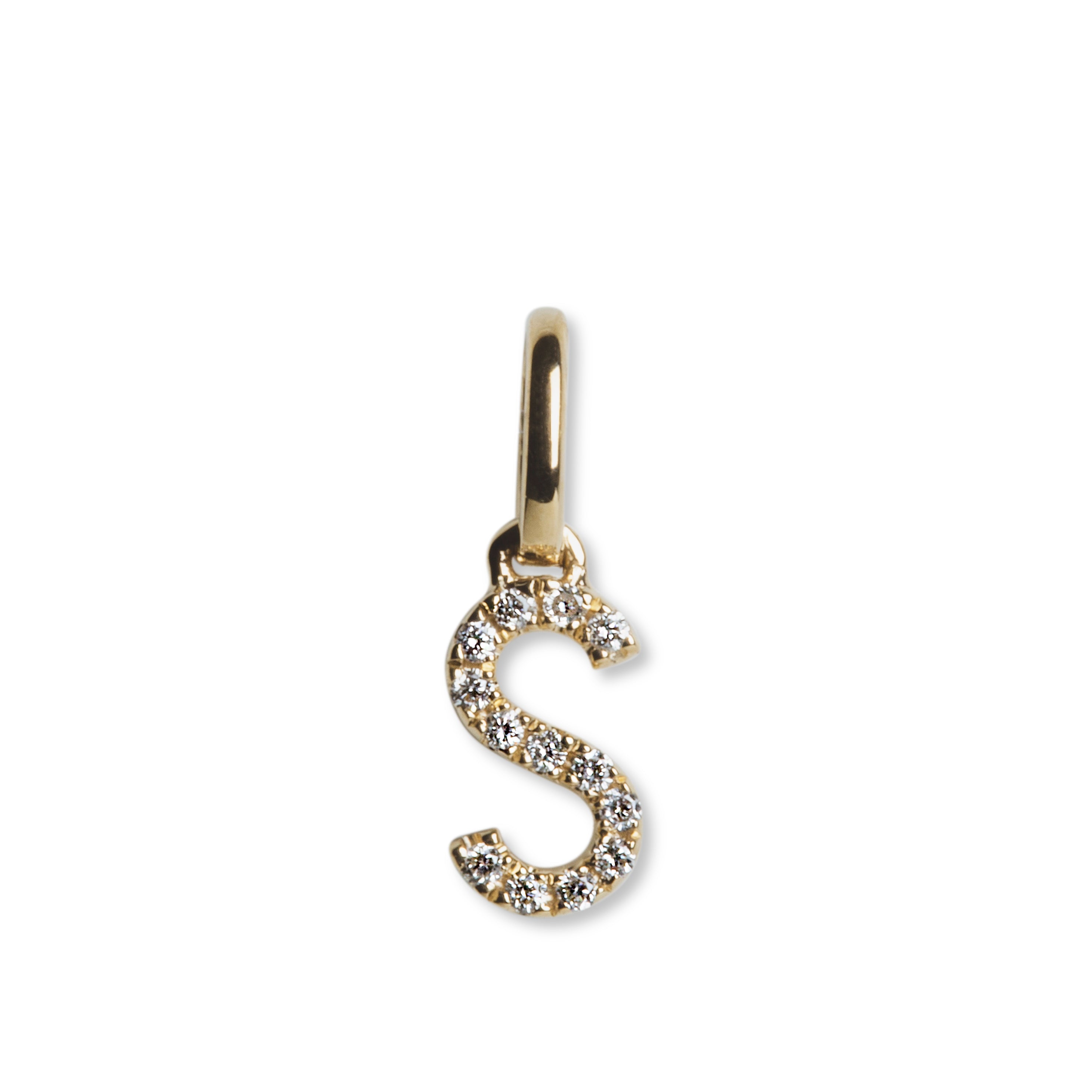 Letter Pendant with Diamonds
