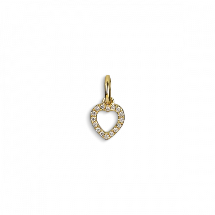 Letter Pendant with diamonds Heart